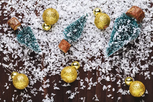 Tree and balls Christmas decoration — Stock Photo, Image
