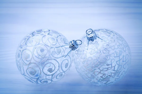 Christmas decoration with glass balls — Stock Photo, Image