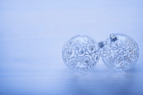 Christmas decoration with glass balls — Stock Photo, Image