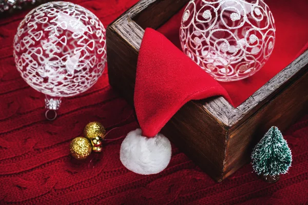 Christmas decoration with glass balls — Stock Photo, Image