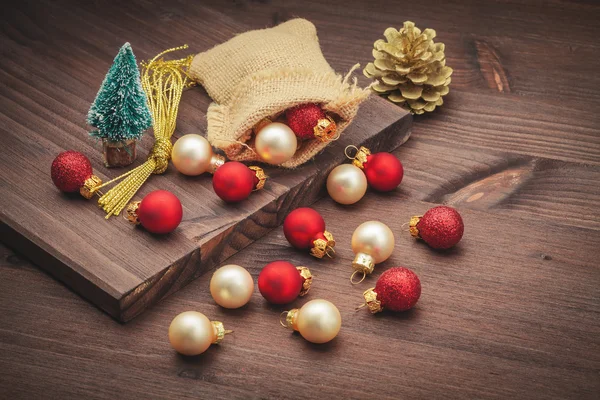 Christmas decoration with balls — Stock Photo, Image