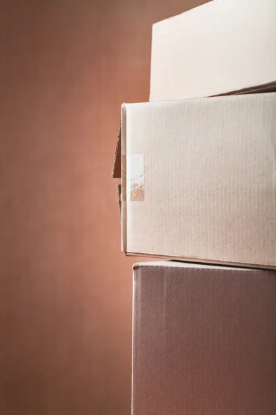 Kullanılan karton kutular — Stok fotoğraf