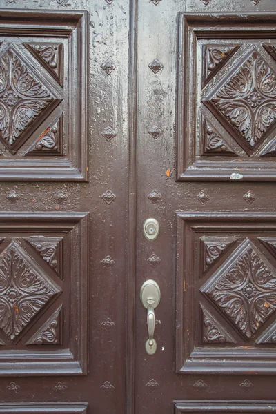 Παλιά ξύλινη πόρτα λεπτομερώς — Φωτογραφία Αρχείου