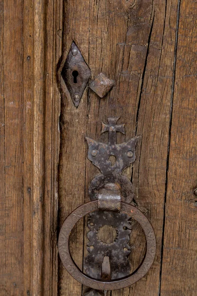 Lock of old wood door — Stock Photo, Image