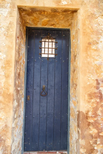 Porta de madeira azul — Fotografia de Stock