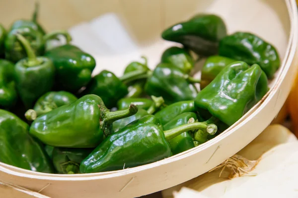 Pimentos verdes em detalhe — Fotografia de Stock