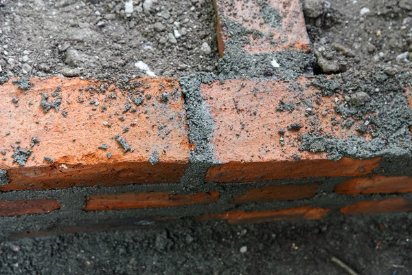 Brick wall in construction — Stock Photo, Image