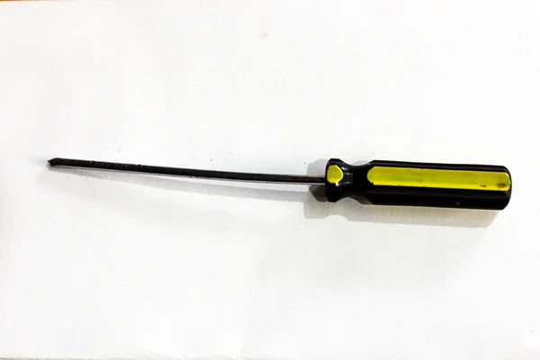 Yellow and black screwdriver — Stock Photo, Image