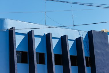 Açık havada bina mavi