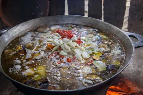 Pot en cours de cuisson — Photo