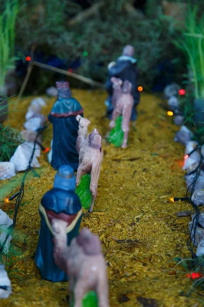 Figuras de un Nacimiento de Navidad — Foto de Stock