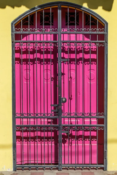 Puerta rosa en detalle — Foto de Stock