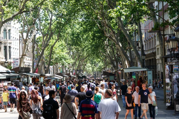 Las Ramblas, Barcelona Street — Stock fotografie