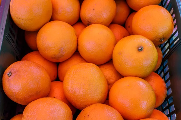 Orange group from a stand in a market — ストック写真