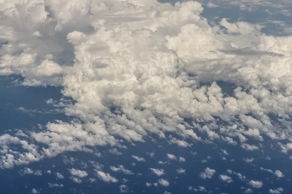 Visão aérea nublada — Fotografia de Stock