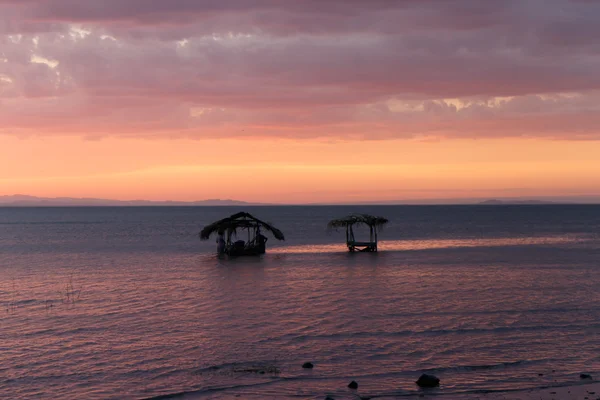 Uitzicht op het meer van Nicaragua op zon van Ometepe — Stockfoto