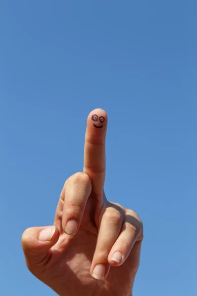 Smile painted finger — Stock Photo, Image