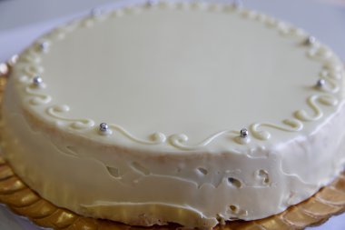 bir pasta beyaz pasta