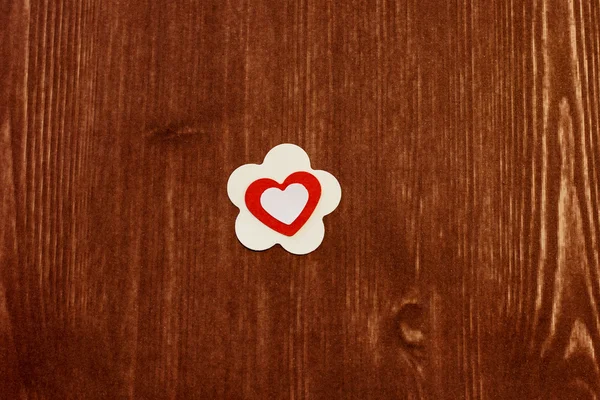 Heart on wood texture — Stock Photo, Image