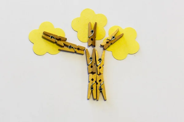 Küçük clothespin ağaç — Stok fotoğraf