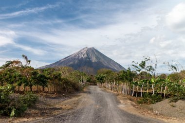 volcano Concepcion view in Ometepe clipart