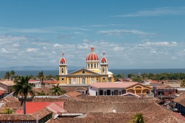 Granada view in Nicaragua clipart