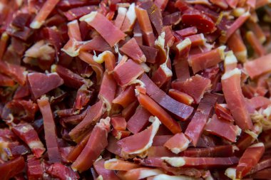 arka plan olarak dilimlenmiş jambon parçaları