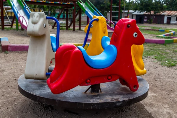 Красочная детская площадка — стоковое фото