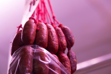 Chorizo, kırmızı sosis bir piyasa