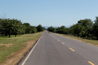 kırsal bir yerde yol görünümü