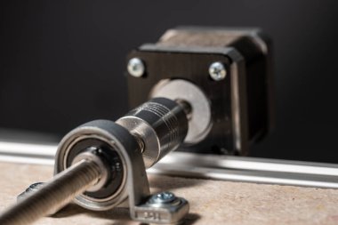 Sonu gelmeyen vida ve taşıyıcı, 3D yazıcı, yakın çekim.