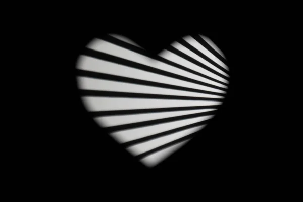 Bílé Srdce Černém Pozadí Různými Vzory Grafika — Stock fotografie