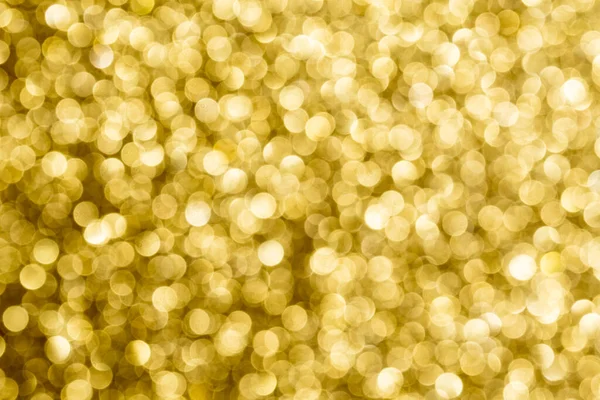 Gold Bokeh Effect Blurring Shiny Balls Defocused Holiday Lights Glitter — Stock Photo, Image