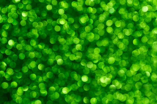 Bokeh Verde Effetto Sfocatura Delle Palle Lucide Luci Festa Sfocate Foto Stock