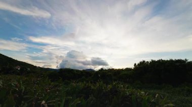 Timelapse of Sky Fading from Light to Night Entering Calm Darkness Concept