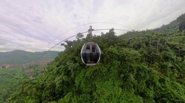 Yüksek Açı Hava Perspektifinden Görülen Yoğun Sebzeler Arasında Kayalık Orman Akımı