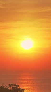 Dikey video. Yakın Profil: Şampanya İçen Kadın Gün Işığını İçen Güneş Işığı Canlı Turuncu Gün Batımında Camdan Geçerken, Boş Zaman Konsepti