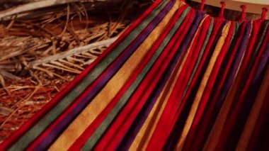 Metal Kancaya Bağlı Hamak Görünümü Kapalı Tropikal Açık Hava Ayarları