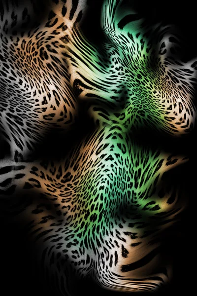 Zöld leopárd bőr mintázatú háttérrel — Stock Fotó