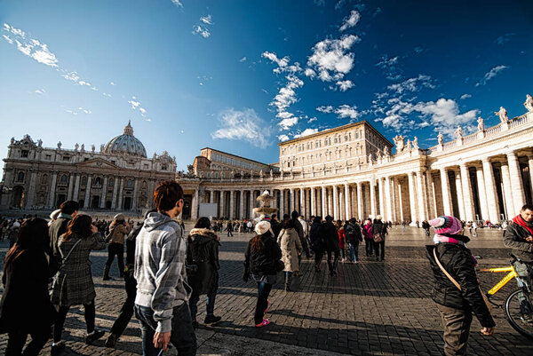 ROME - December 25: Indoor St. Peter's Basilica on December 25, 2012 in Rome, Italy. St. Peter's Basilica until recently was considered largest Christian church in world