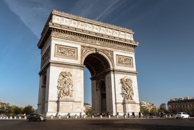 Arc de triomphe - zafer, paris, Fransa kemer