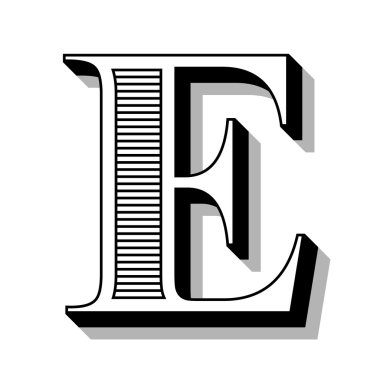 Çizgili yazı tipi.