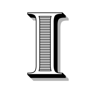 Çizgili yazı tipi.