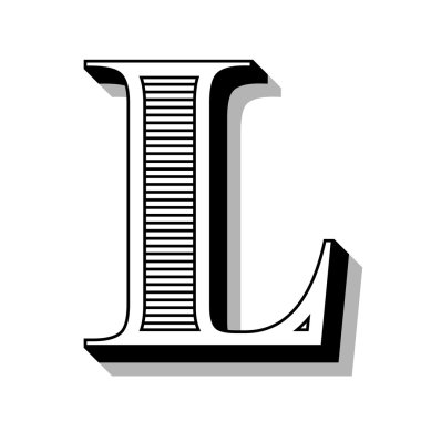 Çizgili yazı tipi.