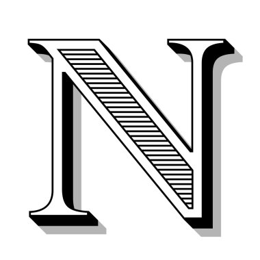 Çizgili yazı tipi.