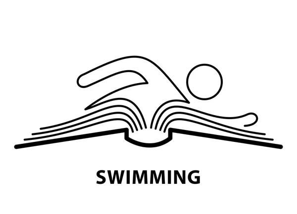 Учись плавать . — стоковое фото