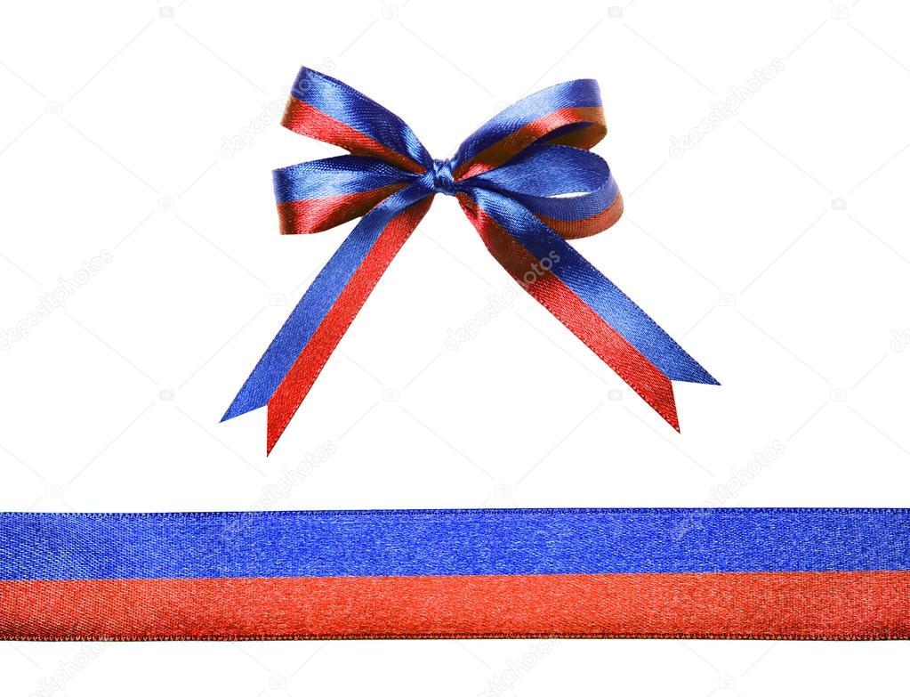 Multicolor Blue Red Fabric Ribbon And Bow Isolated On A White Background Stock Photo Image By C Kamyshev12 Multicolor Blue Red Fabric Ribbon And Bow Isolated On A White Background Stock Photo Image By C Kamyshev12