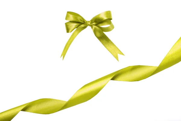 Yellow ribbon. Isolated on the white background — Stock Photo, Image