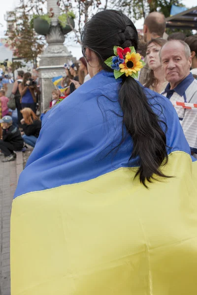 Kijów na Chreszczatyk defilada wojskowa — Zdjęcie stockowe