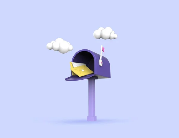 Servizio Postale Invio Notifiche Messaggio Social Network Chat Spam Sms — Foto Stock